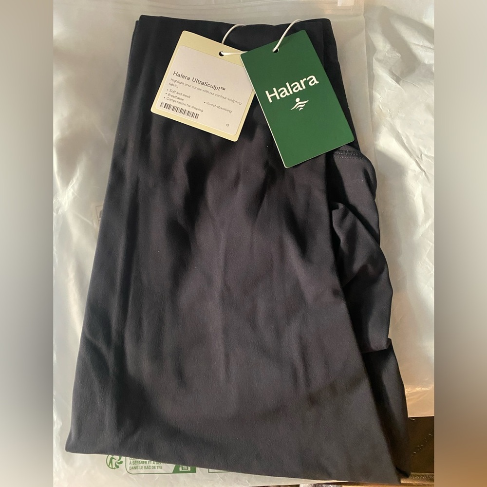 2 PAIR HALARA Black UltraSculpt Leggings butt lifting NWT sz Small